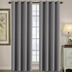 H.VERSAILTEX Premium Blackout Bedroom Curtains 84 Inches Long Gray Curtain by HVERSAILTEX