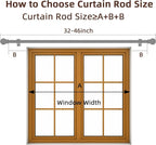 SMODBRODRE Black Curtain Rods for Window 28 to 48, 5/8 inch Small Decorative - Image 5