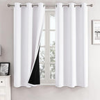 ChrisDowa White 100% Blackout Curtains by ChrisDowa