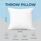 Utopia Bedding Throw Pillows – 22 x 22 Inches Down Alternative Pillows - Image 4