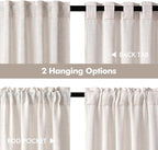 MIULEE Farmhouse Kitchen Curtains 24 Inch Length 2 Panels, Soft Thick Linen - Image 5