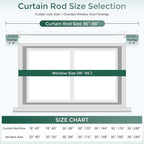 VOIIY White Curtain Rods for Windows 48 to 84 Inch, Size:36-88 Inch - Image 5