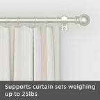 GXOACKJ Curtain Rods for windows 66-120 inch, 5/8 inch Decorative Nickel - Image 4