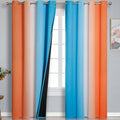 Thermal Insulated Blue and Orange Curtains by ESTELARTEXTILER