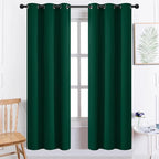 Yakamok Dark Green Blackout Curtains by Yakamok