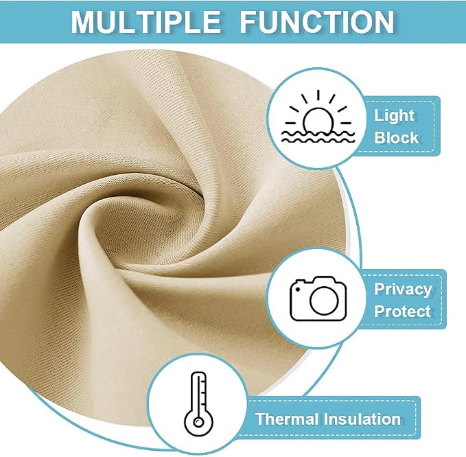 RYB HOME Short Curtains for Small Window, Sunmmer Heat Light Blocking Privacy - Image 6