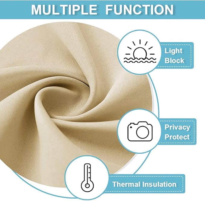 RYB HOME Large Curtains for Bedroom 84 inches Long 2 Panels Set, Privacy - Image 6