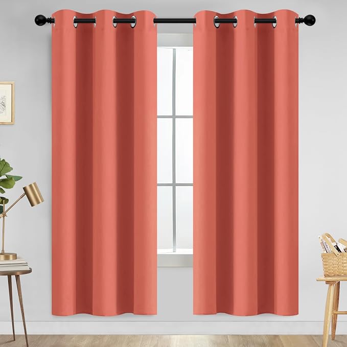 Yakamok Thermal Curtains Blackout Curtain Panels, Room Darkening Solid Grommet by Yakamok