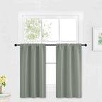 RYB HOME Kitchen Blackout Curtains Over Sink 36 inch Length, Rod Pocket Summer by RYBHOME