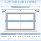 VOIIY Silver Curtain Rods for Windows 72 to 144 Inch, Size:36-144 Inch - Image 5
