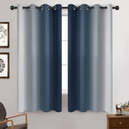Yakamok Room Darkening Ombre Curtains 63 Inch Length, Light Blocking Grommet - Image 2