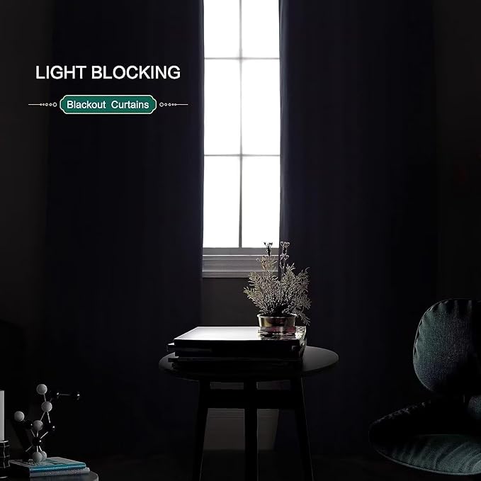 Joydeco Blackout Curtains for Bedroom 90 inch Long 2 Panels, Thermal Insulated - Image 5