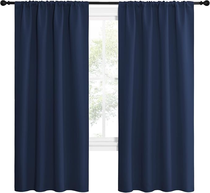 NICETOWN Navy Blue Blackout Curtains - Image 2
