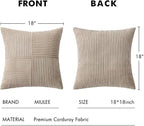 MIULEE Light Brown Decorative Throw Pillow Covers 18x18 Inch - Image 6