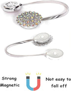 Magnetic Tiebacks for Curtains, 2 Pack Sparkling Crystal Flower Curtain - Image 5