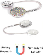 Magnetic Tiebacks for Curtains, 2 Pack Sparkling Crystal Flower Curtain - Image 5