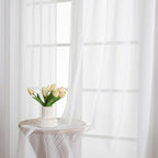 Chyhomenyc White Sheer Curtains 78 Inches Long 2 Panels Set - Image 4