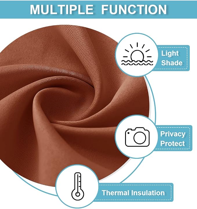 RYB HOME Short Blackout Curtains - Image 5