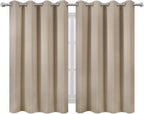 LEMOMO Khaki Thermal Blackout Curtains/52 x 45 Inch/Set of 2 Panels Room - Image 2