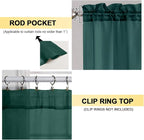 OVZME Hunter Green Sheer Curtains 72 Inches Long 2 Panels - Image 3
