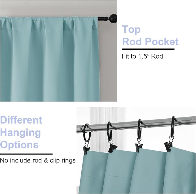 Simplebrand Aqua Blackout Curtains - Image 4