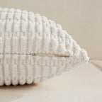 Fancy Homi 4 Packs Pure White Decorative Throw Pillow Covers 16x16 Inch - Image 3