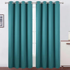 LEMOMO Blackout Curtains 52 x 120 Inch Long Sea Teal Curtains Set of 2 Panels by Lemomo