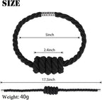 BEL AVENIR Magnetic Cotton Curtain Tiebacks, Decorative Drapery Holdbacks - Image 2