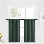 RYB HOME Blackout Cafe Curtains 30 inch Length, Short Light UV Heat Blocking by RYBHOME