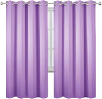 LEMOMO Blackout Curtains 66 x 72 Inch Long Lavender Curtains Set of 2 Panels - Image 2