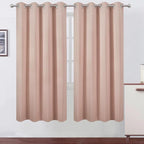 LEMOMO Blackout Curtains 66 x 72 Inch Long Blush Curtains Set of 2 Panels Room by Lemomo