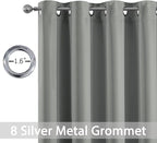 Yakamok Dove Grey Curtains 54 Inches Length Blackout Curtain - Image 2