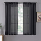 Tollpiz Sheer Curtains Living Room Linen Textured Curtain Sheers Light by Tollpiz