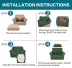 Turquoize 2 Piece Chair Covers Armchair Slipcovers - Image 6