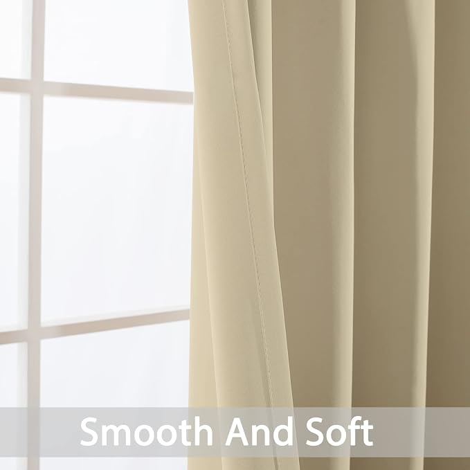Yakamok Blackout Curtains Room Darkening Thermal Insulated Window Panels - Image 3