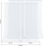 White Sheer Backdrop Curtains Tulle Backdrop Curtain - Image 7