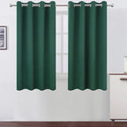 LEMOMO Blackout Curtains 66 x 54 Inch Long Dark Green Curtains Set of 2 Panels by Lemomo