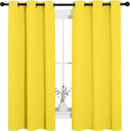 NICETOWN Bright Yellow Nursery Essential Thermal Insulated Solid Grommet Top - Image 2