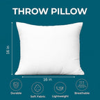 LANE LINEN 16x16 Throw Pillow Insert - Image 4