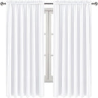 DWCN White Curtains for Living Room Thermal Insulated, 50% Light Blocking - Image 8