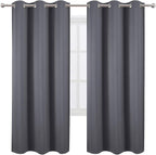 LEMOMO Grey Blackout Curtains 42 x 72 Inch Length/Set of 2 Curtain - Image 2