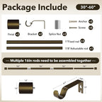 IFELS Heavy Duty Curtain Rods for Windows 28 to 48 Inch, 1 Inch Bronze Curtain - Image 6