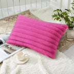 decorUhome Summer Cozy Faux Fur Throw Pillow Covers 12x20 Set of 2 Decorative - Image 4