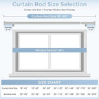 VOIIY Silver Curtain Rods for Windows 28 to 48 Inch, Size:30-60 Inch, Antique - Image 5