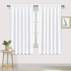 DWCN White Curtains for Living Room Thermal Insulated, 50% Light Blocking by DWCN