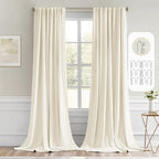 MIULEE Birch Back Tab Blackout Curtains 102 Inch Long 2 Panels Set by MIULEE
