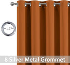 Yakamok Burnt Orange Curtains 84 Inches Length Blackout Curtain - Image 2