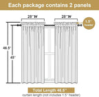 Lecloud Leia Sage Green Sheer Curtains 45 Inch Length 2 Panels, Elegant Balance - Image 3