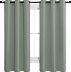 NICETOWN Greyish Green Room Darkening Curtains - Image 2