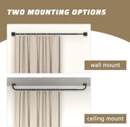 UIOSANRT Curtain Rods for Windows 66 to 120 Inch, 5/8" Diameter Black Ceiling - Image 3